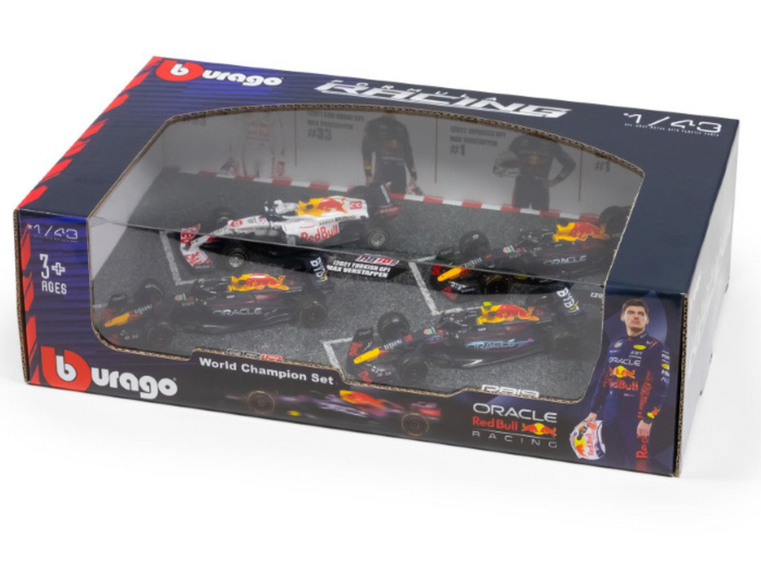 Formula 1 Red Bull Racing Max Verstappen Champion 4-Pack Diecast Model Set