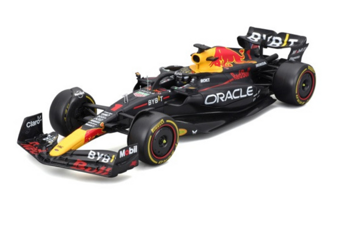 Formula 1 Red Bull Racing RB19 Max Verstappen Official Diecast Model with Mini Helmet F1 Replica (1:24 Scale)