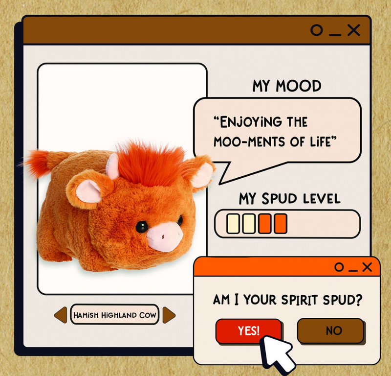 Hamish Highland Cow Spudsters Plush 10 Inch