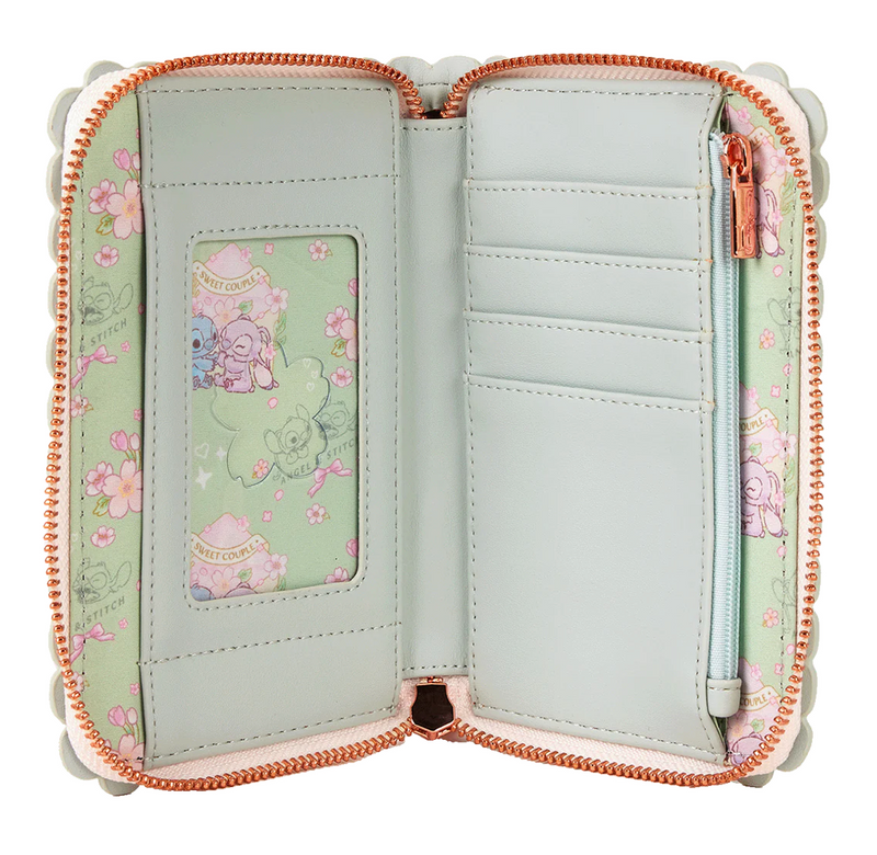 Loungefly - Disney Stitch Cherry Blossom Cute Zip Around Wallet