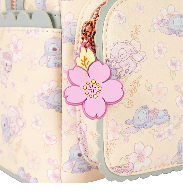 Loungefly Disney Cute Stitch Cherry Blossom Mini Backpack