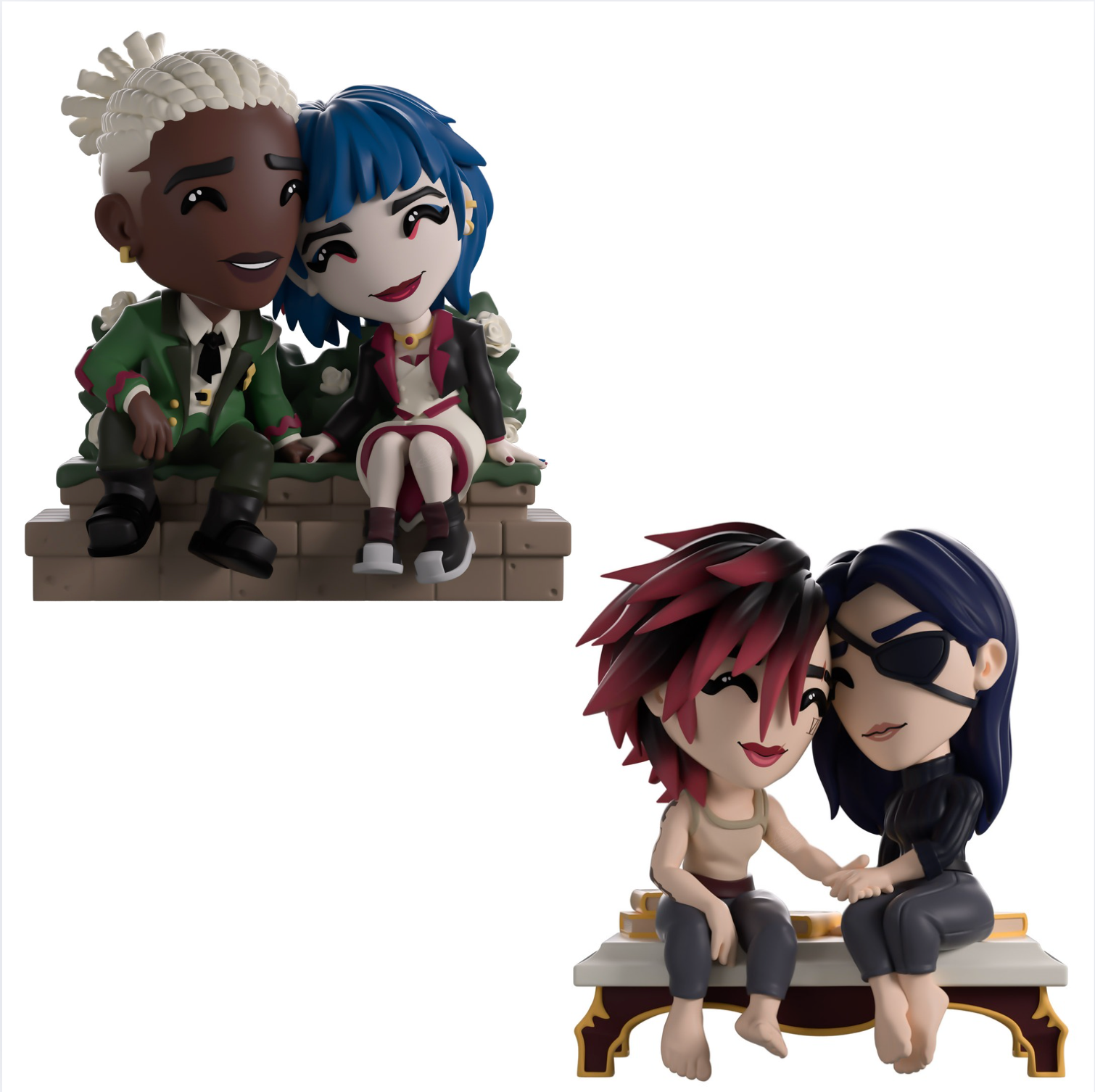 Youtooz Vi Caitlyn Ekko Powder Arcane Vinyl Figures 2 Pack Bundle