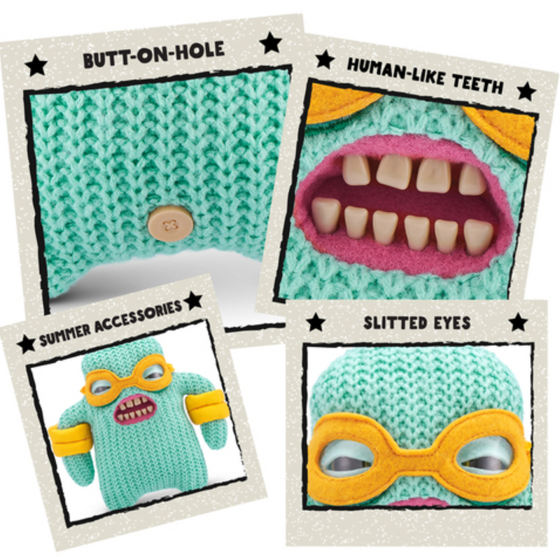 Fuggler Vacay Vibes Mr Needles 9 Plush, side angle