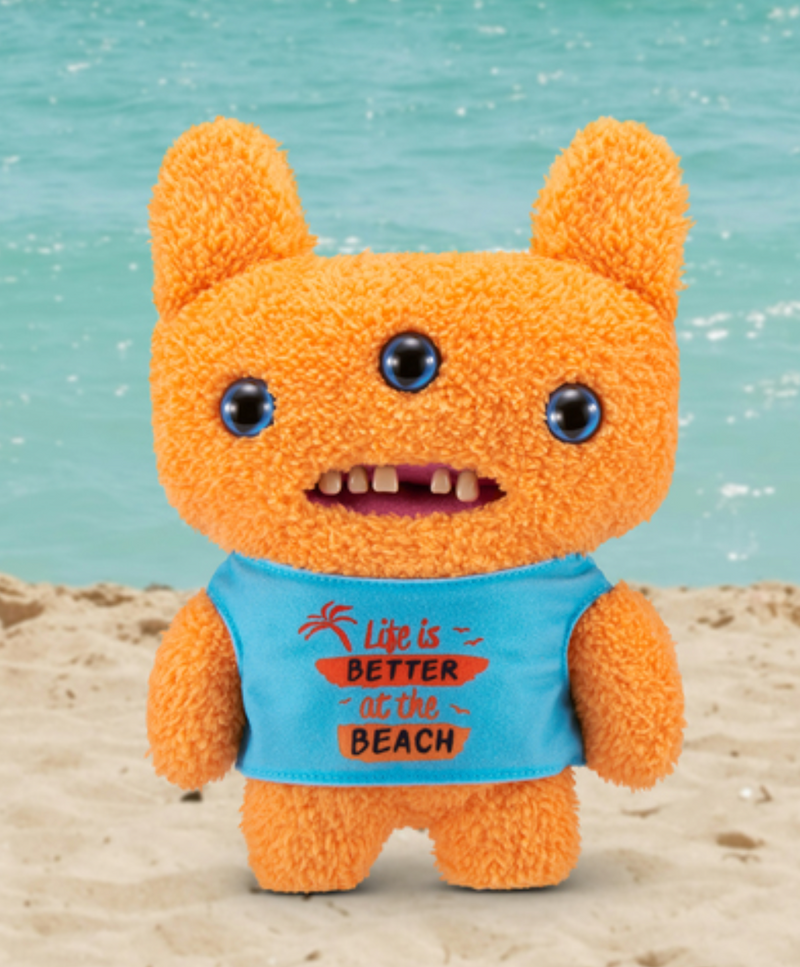 Fuggler Vacay Vibes Reek-O 9 Plush, close-up detail