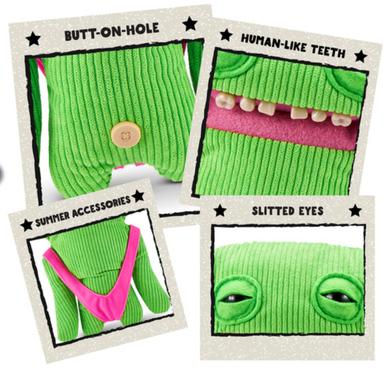 Fuggler Vacay Vibes Smiley O Riley 9 Plush, side angle