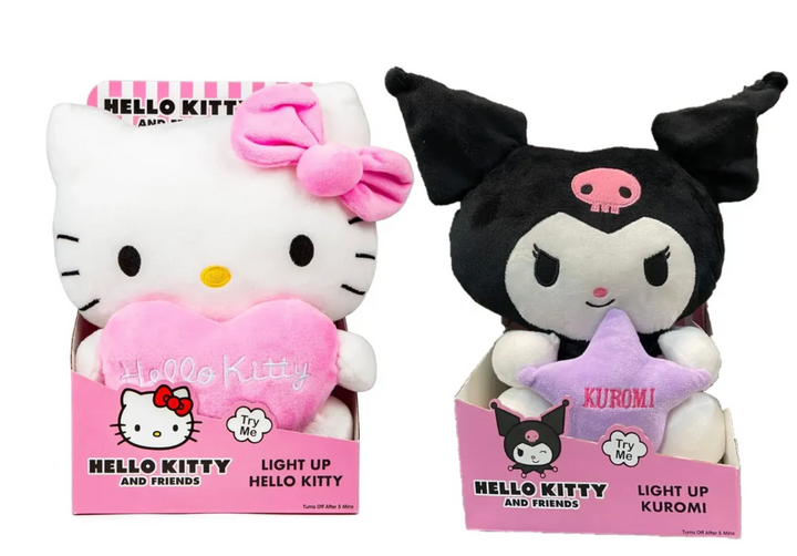Hello Kitty/Kuromi Light Up Plush (Assorted)
