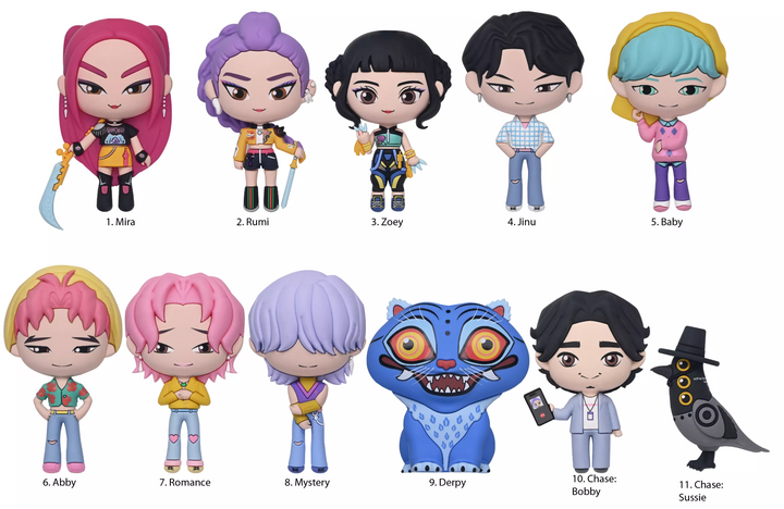 Official Netflix K-Pop Demon Hunters Series 1 Bag Clips