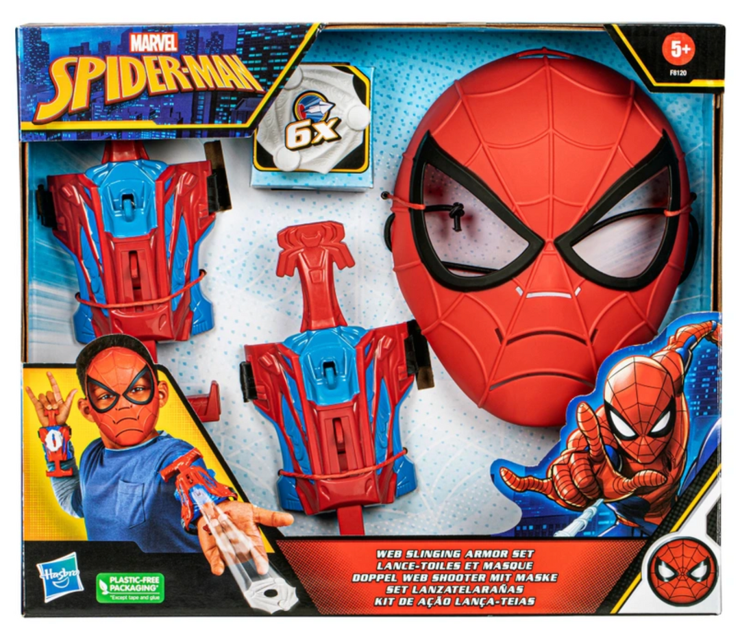 Marvel Spider-Man Web Slinging Armour Set with Mask and Blasters