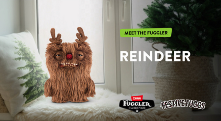 Fuggler Festive Fuggs Reindeer  9" Plush