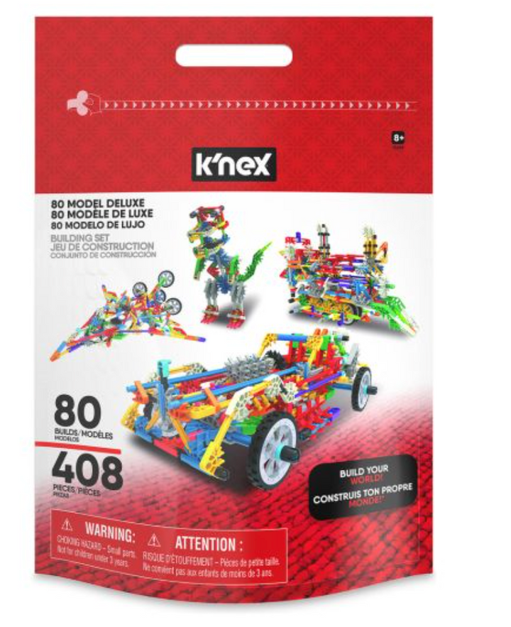 K'nex 408 Piece 80 Model Deluxe Set with Bag