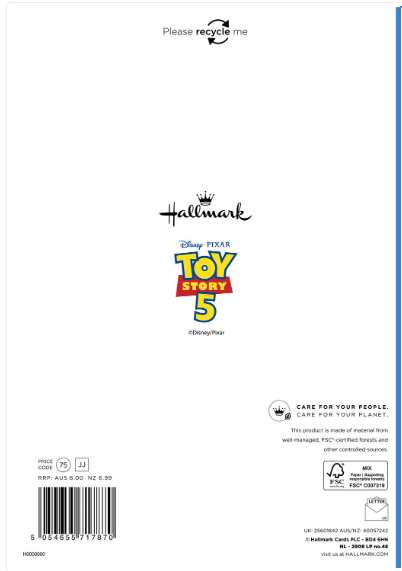 Disney Pixar Toy Story 'Character Cameo Design' Birthday Card