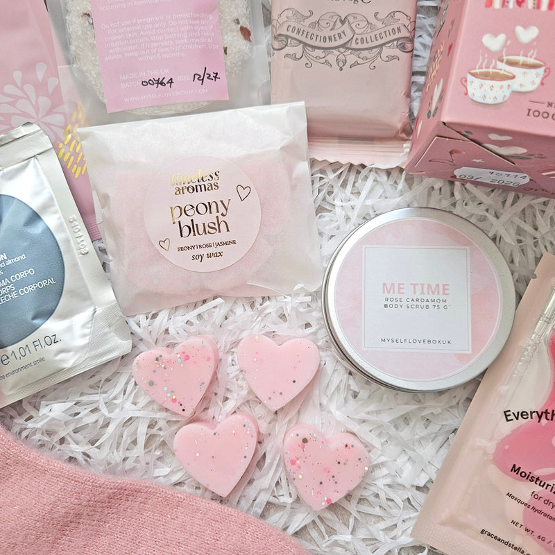 SELF LOVE ESSENTIALS | PAMPER GIFT SET, side angle