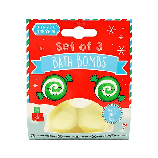 Set of 3 Green Christmas Bath Bombs collectible from PoundFun