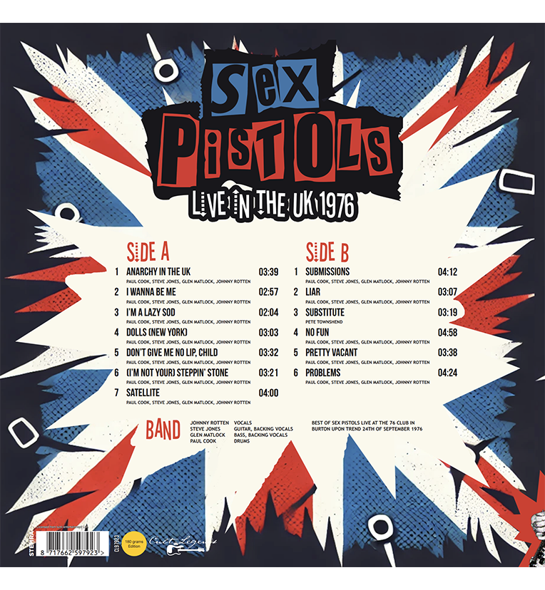Sex Pistols – Live in the UK 1976 (12-Inch Album on 180g Vinyl), side angle