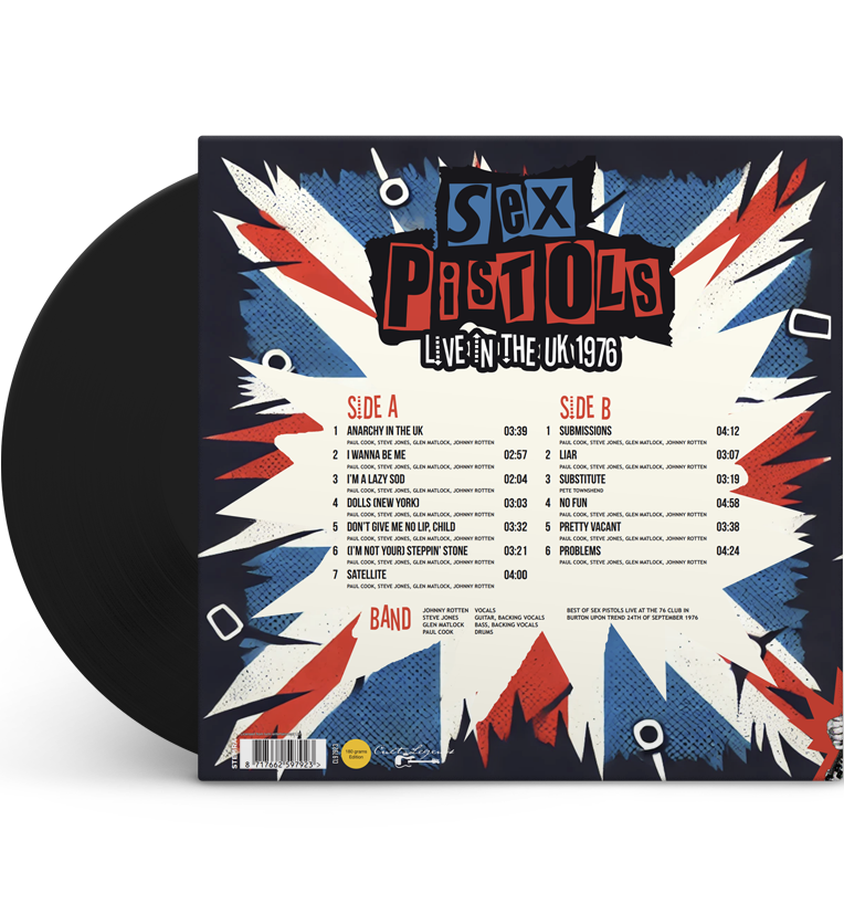 Sex Pistols – Live in the UK 1976 (12-Inch Album on 180g Vinyl), close-up detail