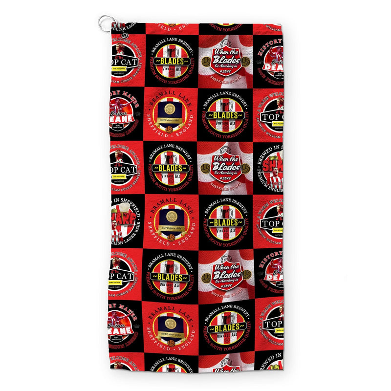 Sheffield - Football Legends - Retro Lightweight, Microfibre Golf Towel collectible from https://britishmade.gifts/