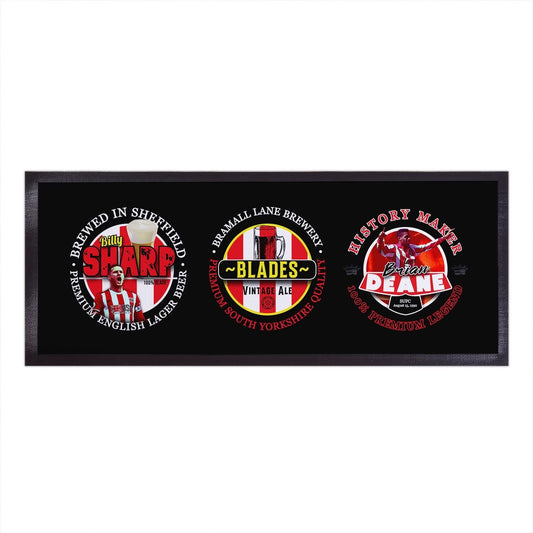 Sheffield - Football Legends - Bar Runner collectible from https://britishmade.gifts/