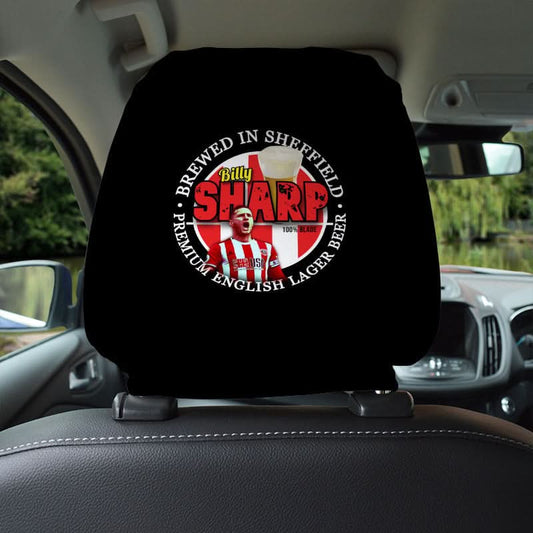 Sheffield Billy Sharp - Football Legends - Headrest Cover collectible from https://britishmade.gifts/