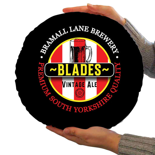 Sheffield Blades - Football Legends - Circle Cushion 14 collectible from https://britishmade.gifts/