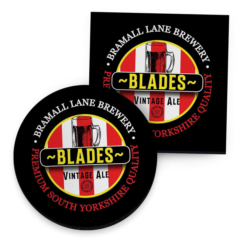 Sheffield Blades - Football Coaster - Square Or Circle collectible from https://britishmade.gifts/