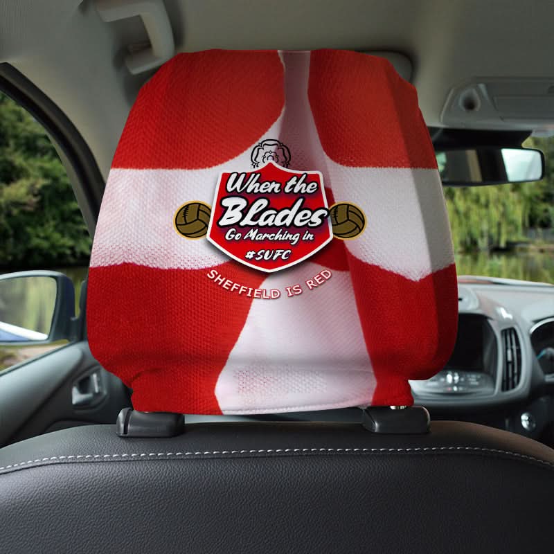 Sheffield Marching in - Football Legends - Headrest Cover collectible from https://britishmade.gifts/