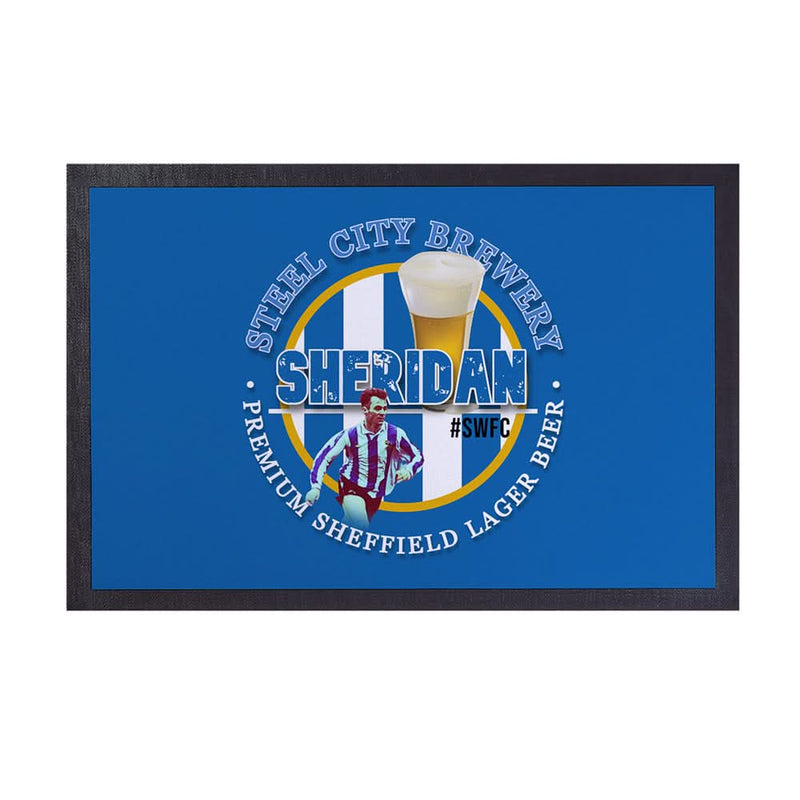 Wednesday Sheridan - Football Legends - Door Mat -60cm X 40cm collectible from https://britishmade.gifts/