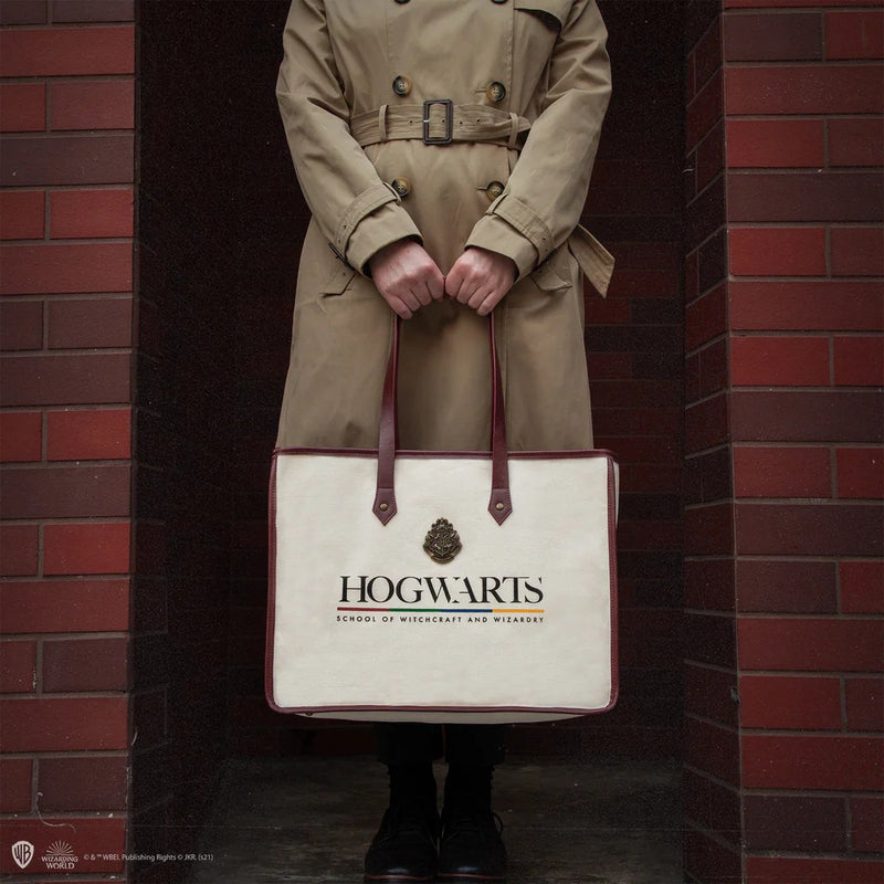 Harry Potter Hogwarts Cream Canvas Shopping Bag, alternate view
