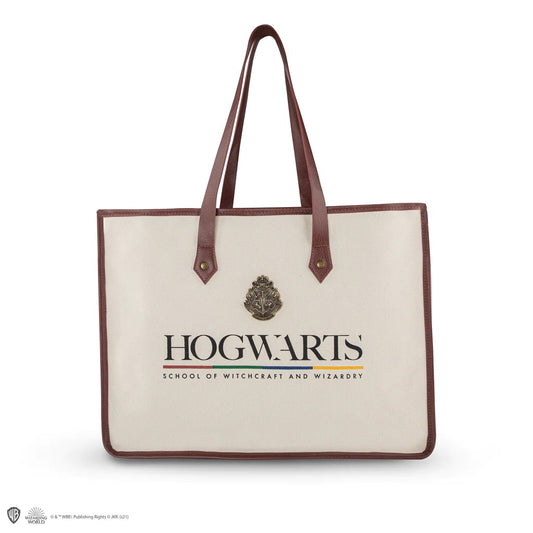 Harry Potter Hogwarts Cream Canvas Shopping Bag