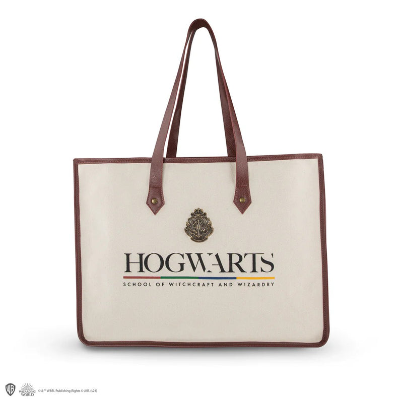 Harry Potter Hogwarts Cream Canvas Shopping Bag