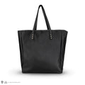 Harry Potter Hogwarts Black PU Leather Shopping Bag, close-up detail