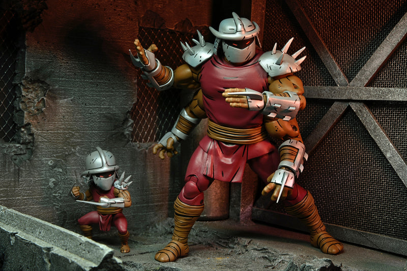 TMNT Mirage Comics Shredder Clone and Mini Shredder Deluxe 7" Scale Figure Set side angle