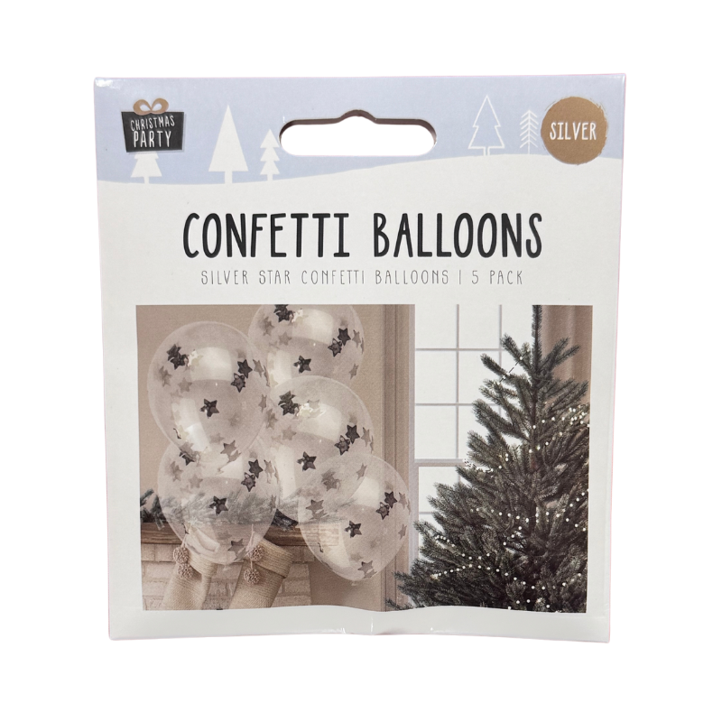 Silver Confetti Star Balloons collectible from PoundFun