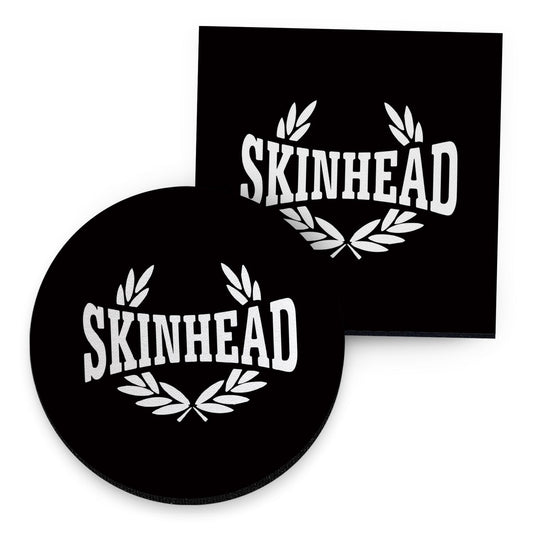 Skinhead - Laurel Leaf - Drinks Coaster - Round or Square collectible from https://britishmade.gifts/