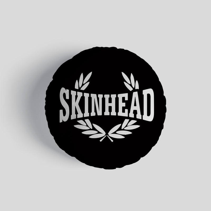 Skinhead Laurel Leaf 14 Round Throw Cushion collectible from https://britishmade.gifts/