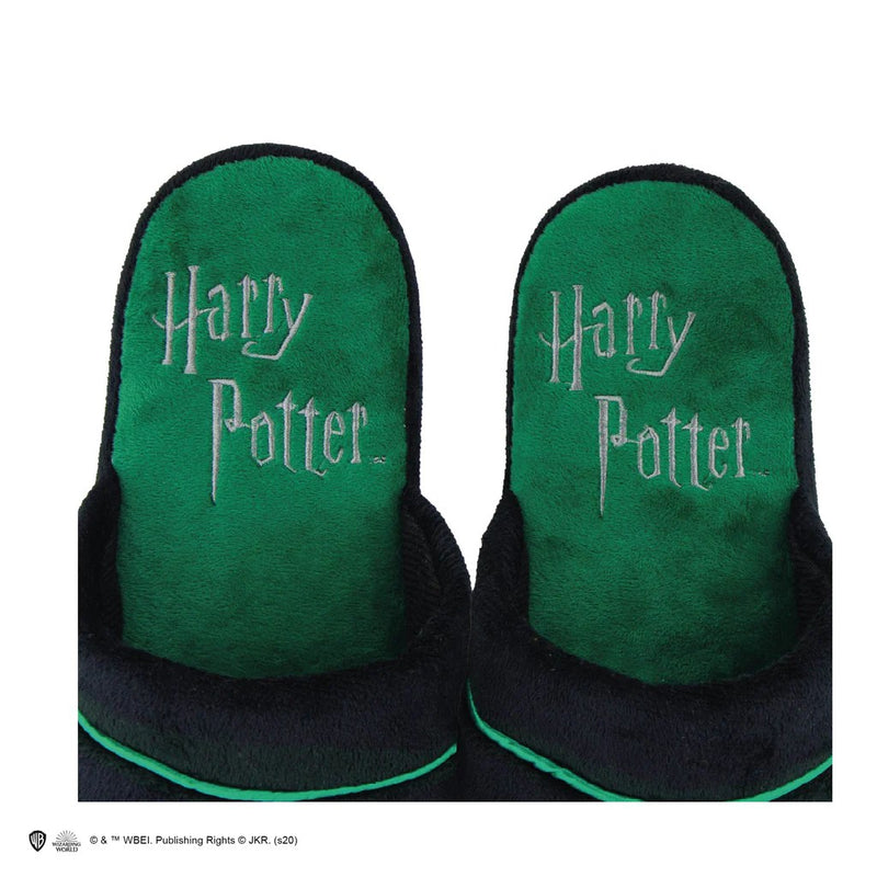 Harry Potter Slytherin Slippers, close-up detail