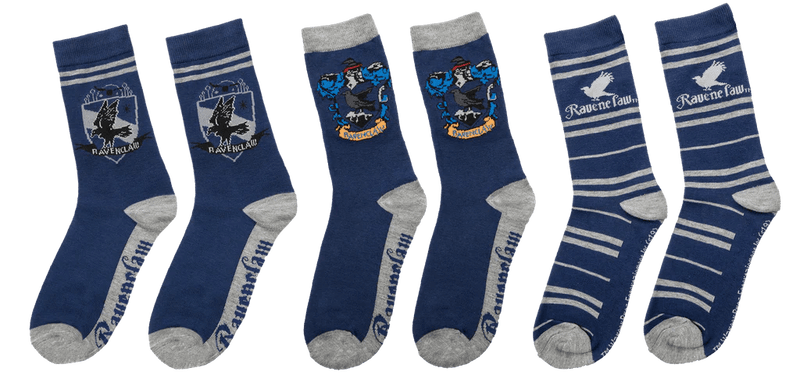 Harry Potter Ravenclaw Socks 3-Pack, close-up detail