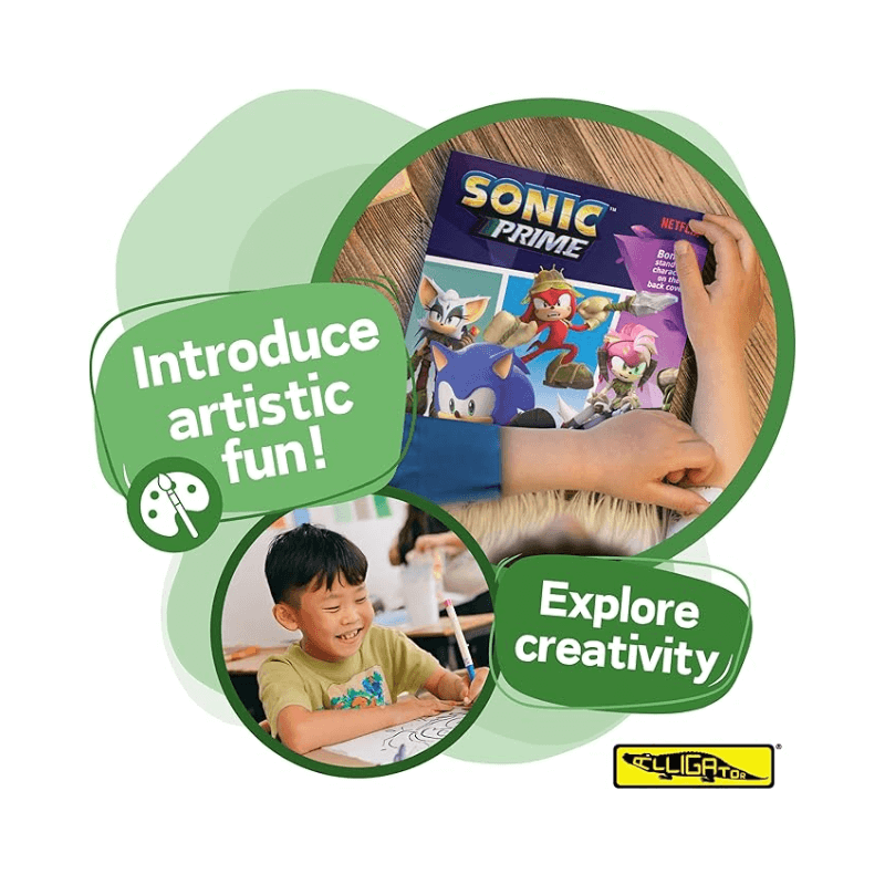 Sonic Prime Colouring Book, alternate view