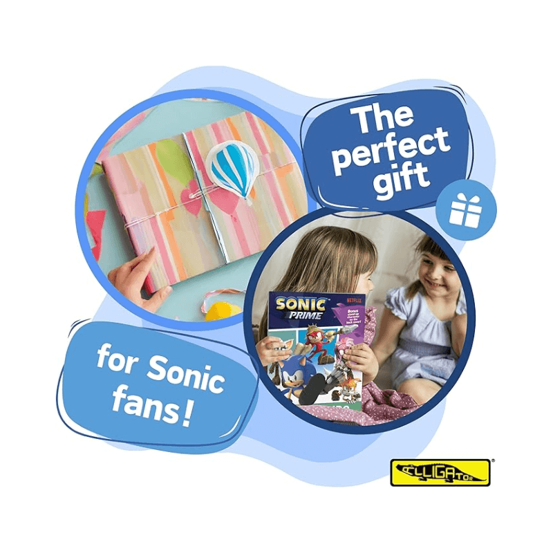 Sonic Prime Colouring Book, side angle