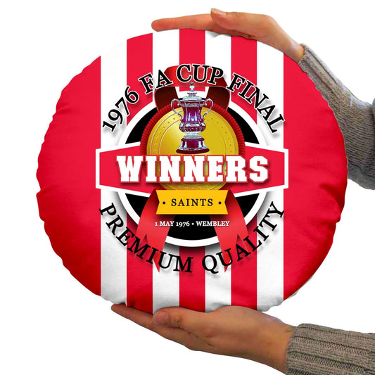 Soton FA Cup - Football Legends - Circle Cushion 14 collectible from https://britishmade.gifts/