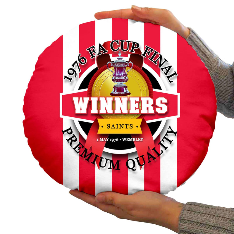 Soton FA Cup - Football Legends - Circle Cushion 14 collectible from https://britishmade.gifts/