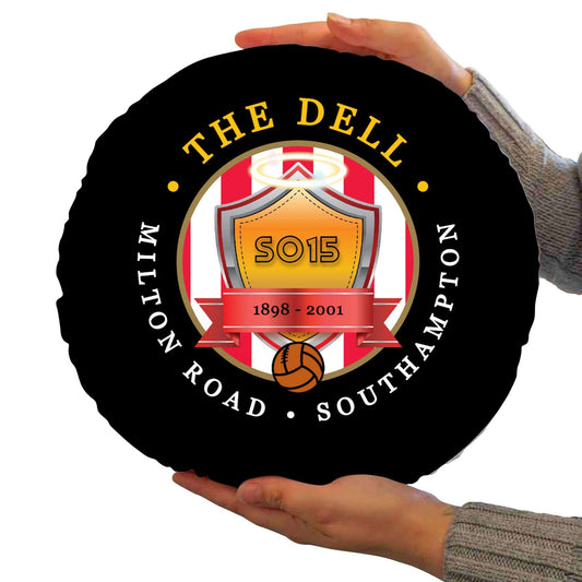 Soton The Dell - Football Legends - Circle Cushion 14 collectible from https://britishmade.gifts/