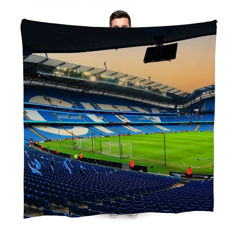 Manchester Blue Stadium - Fleece 150cm X 150cm collectible from https://britishmade.gifts/