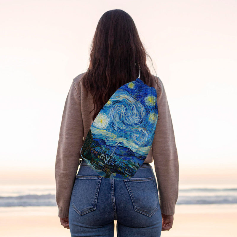 Starry Night - Drawstring Duffle bag collectible from https://britishmade.gifts/