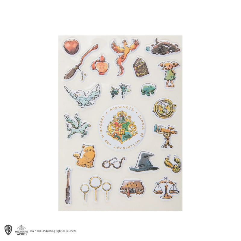 Harry Potter Hogwarts Essentials Puffy Foam Sticker Set of 22, side angle