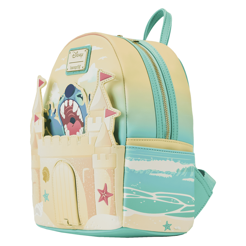 Loungefly Disney Stitch Sandcastle Beach Surprise Mini Backpack, alternate view