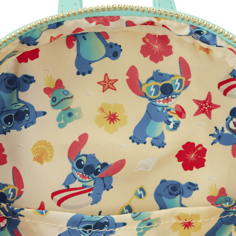 Loungefly Disney Stitch Sandcastle Beach Surprise Mini Backpack, size reference