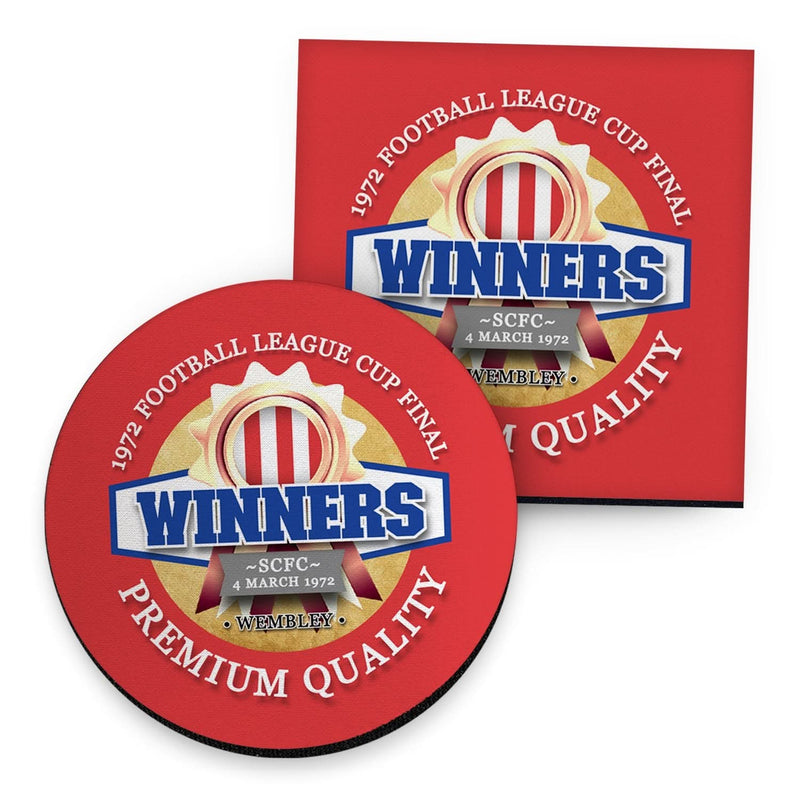 Stoke League Cup_- Football Coaster - Square Or Circle collectible from https://britishmade.gifts/