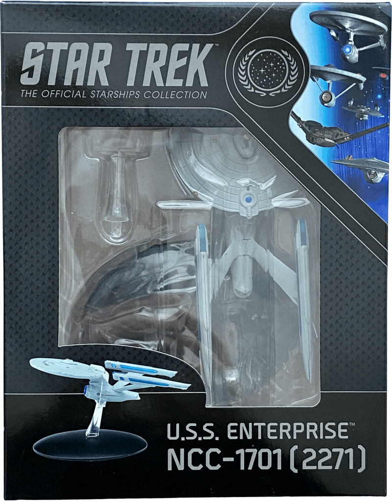 U.S.S. Enterprise NCC-1701 (2271) Refit TMP Model Diecast Ship (Eaglemoss / Star Trek) Boxed 2021 Wave 3 Edition, in display