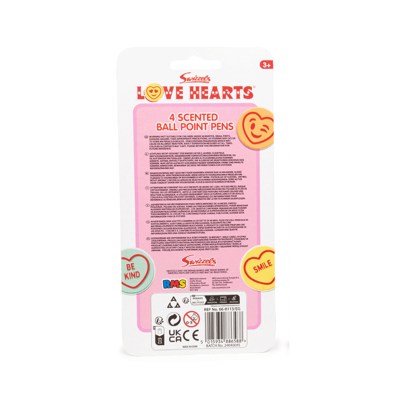 Swizzels Love Hearts Scented Ball Point Pens 4 Pack, alternate view