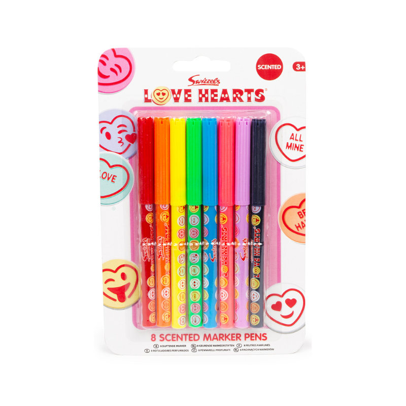 Swizzels Love Hearts Scented Felt Tips 8 Pack collectible from PoundFun